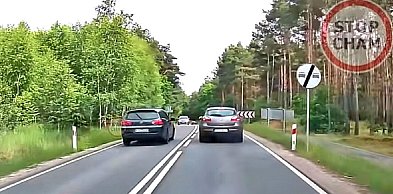 O krok od tragedii pod Toruniem! Wszystko nagrała kamerka samochodowa