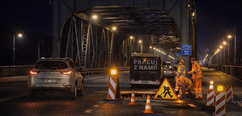 Uwaga kierowcy. Nocne utrudnienia na moście. Możliwe utrudnienia