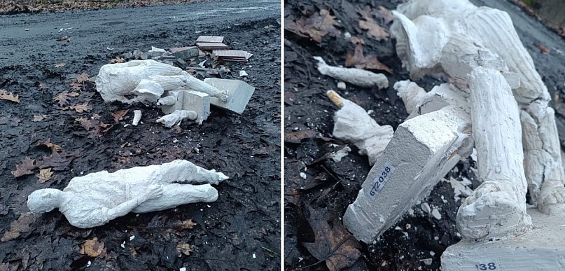 Ktoś urządził "wystawę" w lesie. "Zróbmy hałas. Niech śmieciarz nie śpi..."