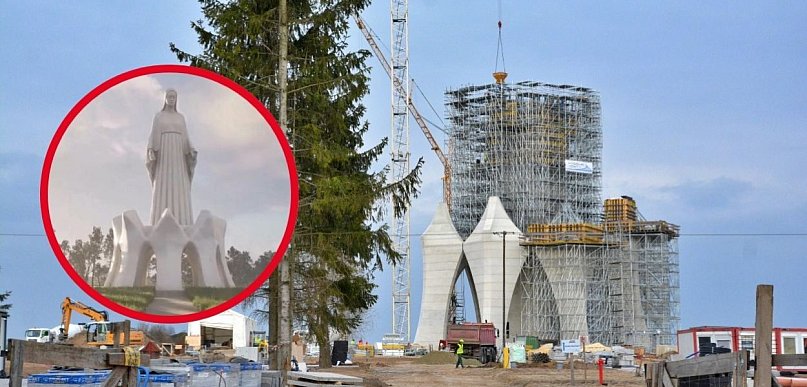 Kolos wyrasta z ziemi. Pomnik Matki Boskiej widać z kilku kilometrów!