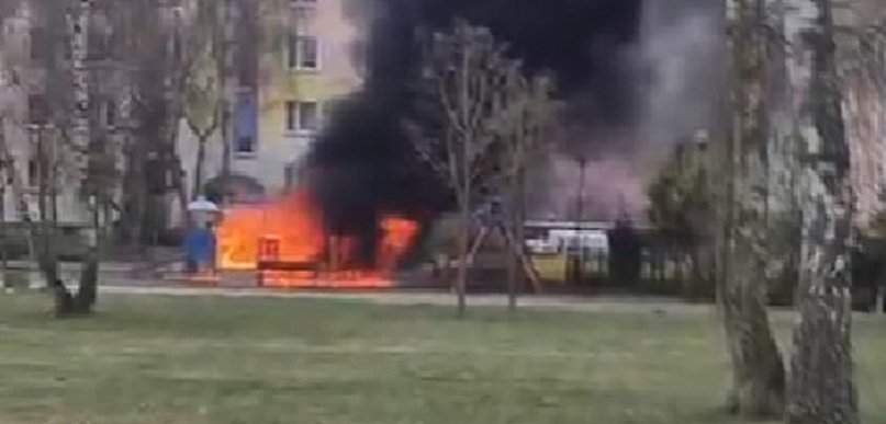 PILNE | Pożar placu zabawa Na Skarpie! "Komu to przeszkadzało?" [WIDEO]