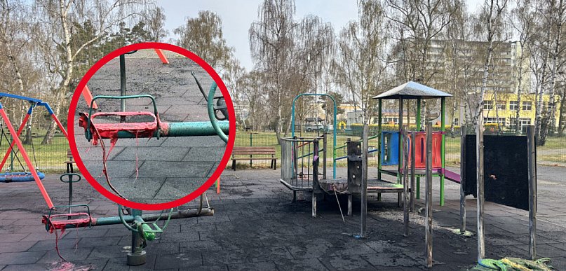 To zostało po pożarze placu zabaw na Skarpie [FOTO]
