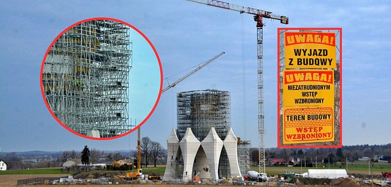 Wypadek na budowie gigantycznego pomnika. Pracownik spadł z rusztowania!