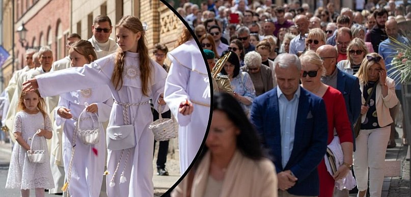 Starówka zapełniła się wiernymi. Boże Ciało w Toruniu [FOTO]