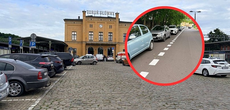 Nowy parking przy dworcu? Latami parkowano tam „na dziko”