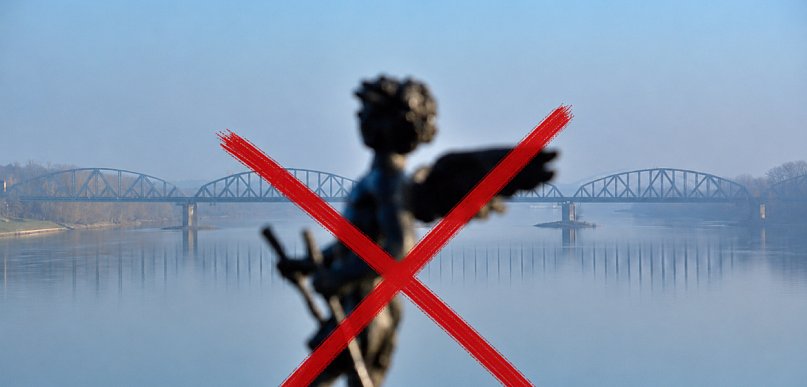 Skandal na  moście. Wandal zaatakował toruńskiego anioła. Co z Neucjuszem?