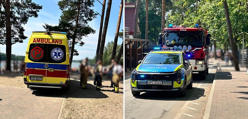 Kolejny dramat nad wodą. Ratownicy walczyli o życie nad jeziorem w Kamionkach