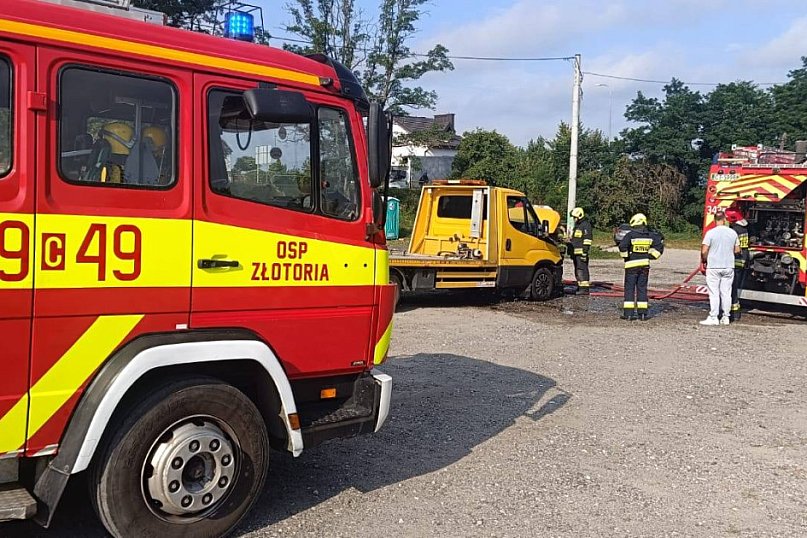 Ogień pojawił się w trakcie jazdy!