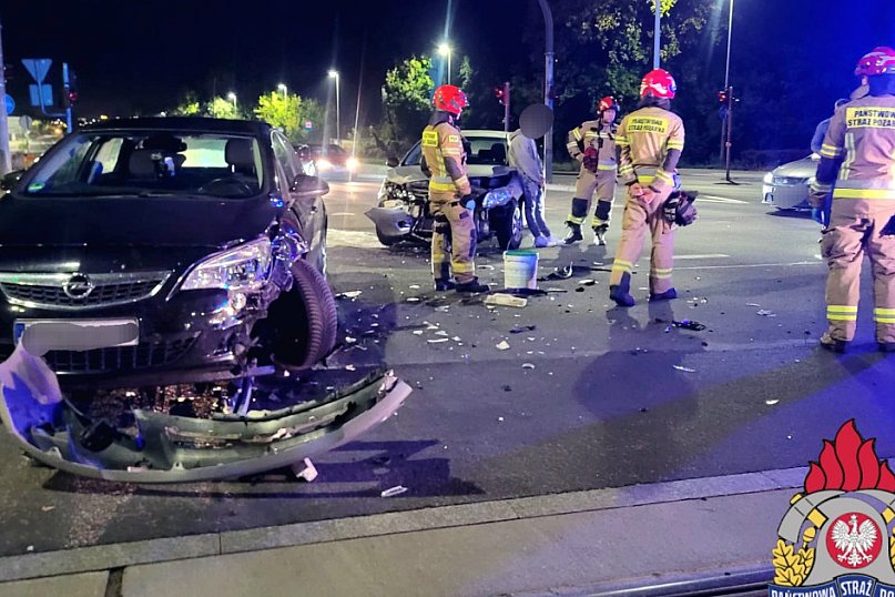 Zderzenie na skrzyżowaniu Szosy Chełmińskiej i Bema
