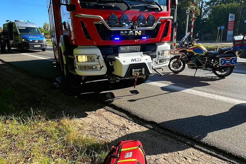 Wypadek w Łysomicach pod Toruniem