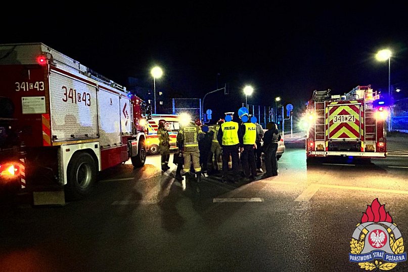 Wypadek na skrzyżowaniu Legionów z Raczkiewicza