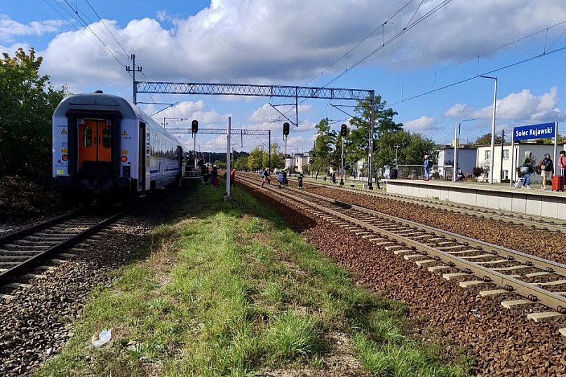 Awaria pociągu pasażerskiego w Solcu Kujawskim