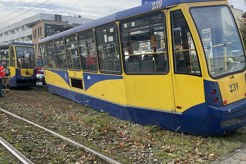 Wykolejenie tramwaju na Lubickiej
