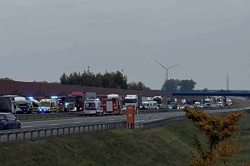 Wypadek na A1 pod Ciechocinkiem