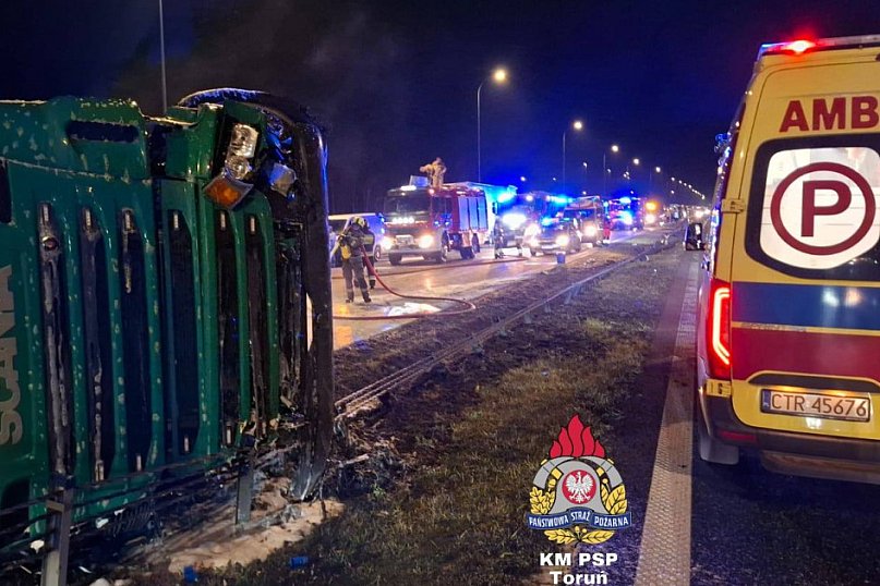 Groźny wypadek na autostradzie A1