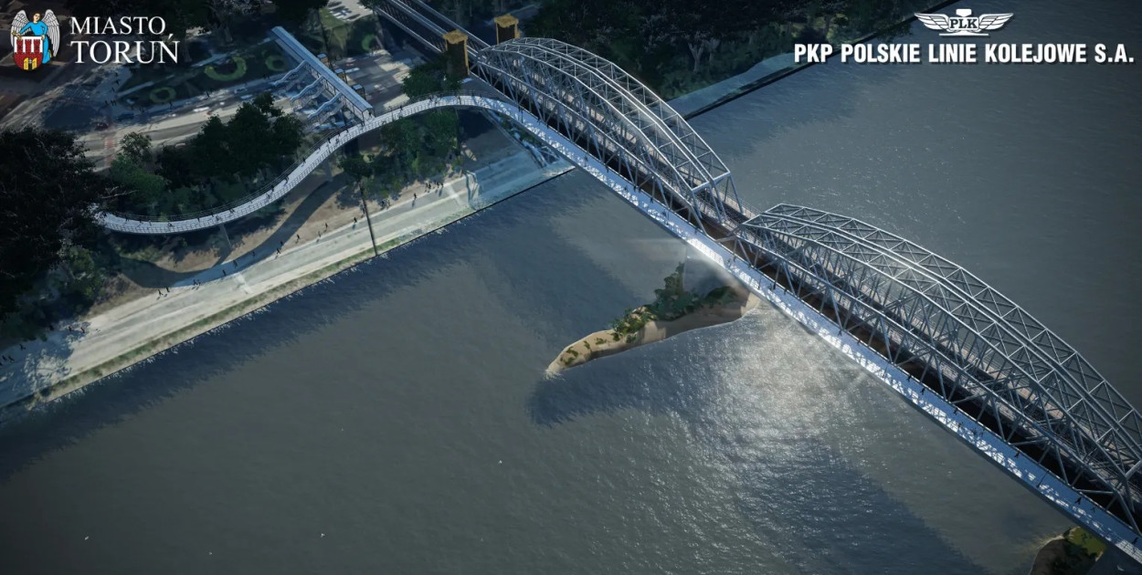 Toruń zaskakuje! Pod mostem kolejowym ma powstać kładka pieszo-rowerowa