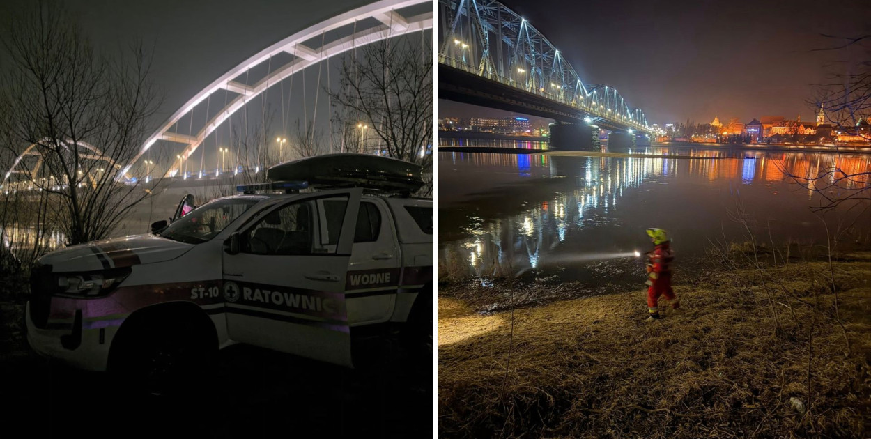 Akcja ratunkowa nad Wisłą w Toruniu. Szukają kobiety [FOTO]