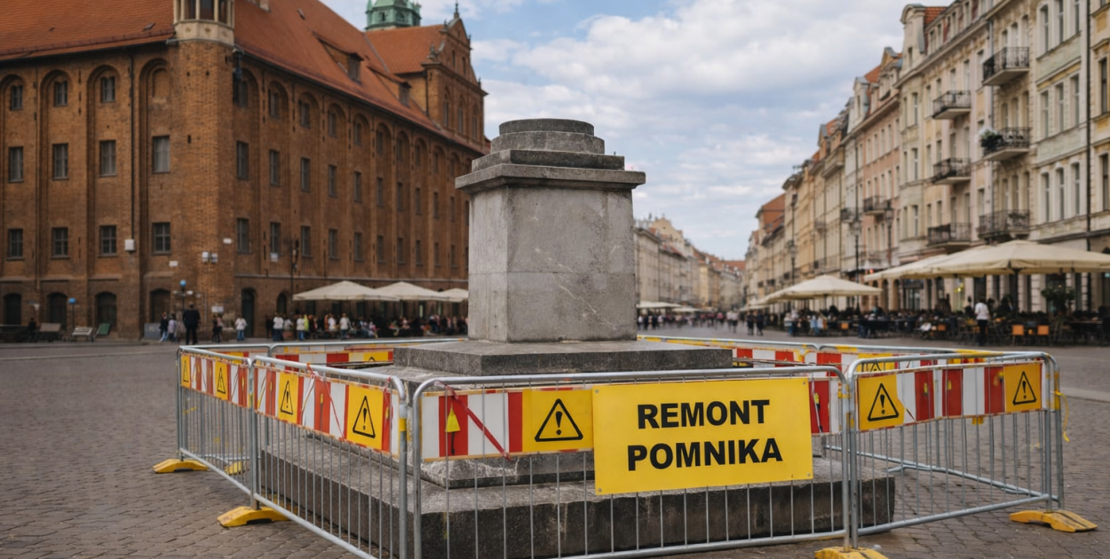 Pomnik Kopernika zniknął z Rynku. Powód może zaskoczyć. "Stanie makieta"