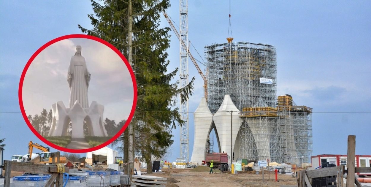 Kolos wyrasta z ziemi. Pomnik Matki Boskiej widać z kilku kilometrów!