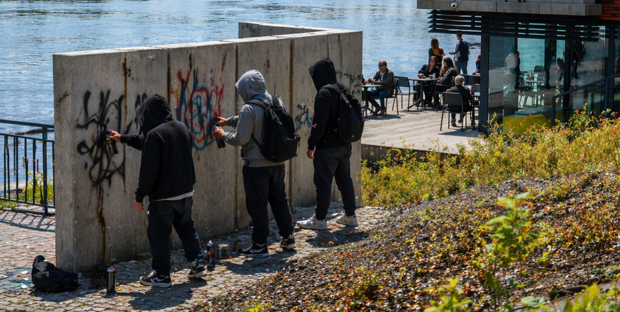 Bulwary znów na celowniku wandali. Chłopcy robili to w środku dnia!