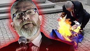 BRAUN wytarł buty we flagę UE, po czym...