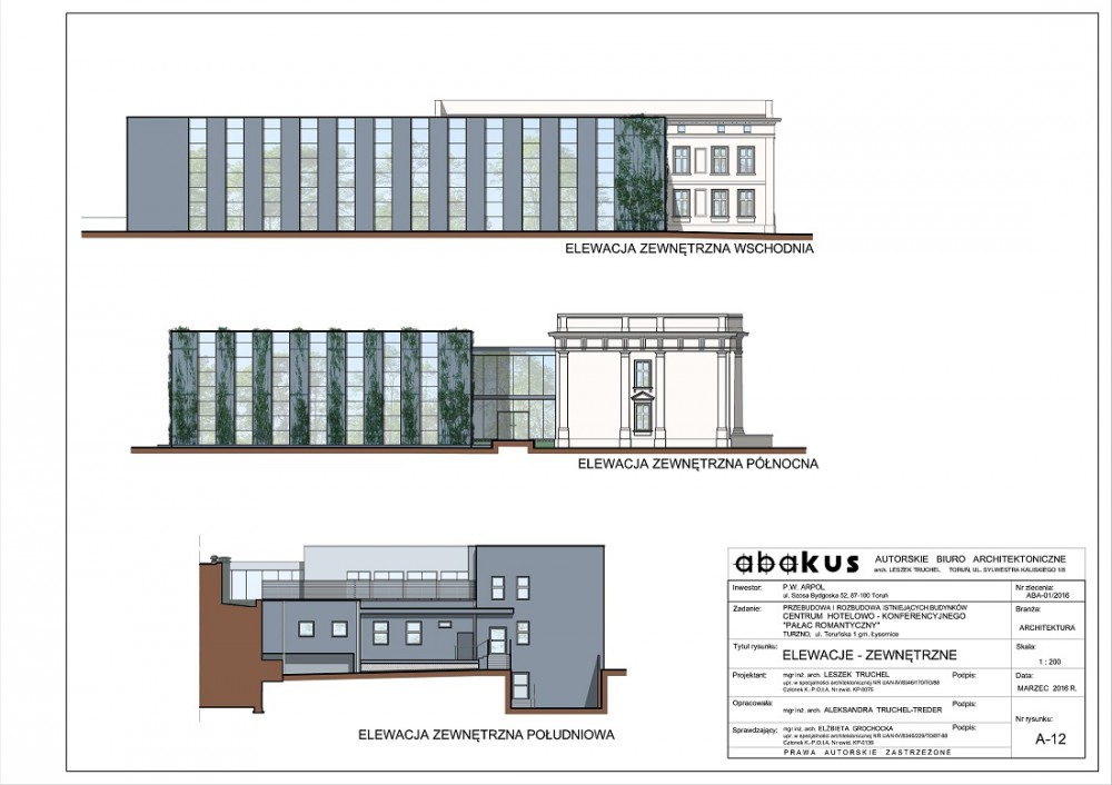 Autorem projektu rozbudowy Pałacu Romantycznego jest pracownia architektoniczna Abakus z Torunia i projektant Leszek Truchel, źródło: www.tom-bud.pl